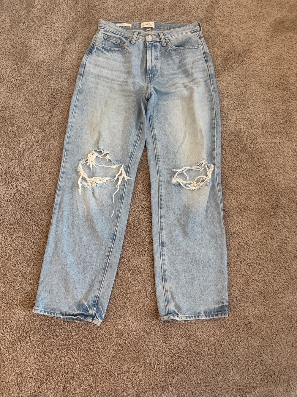 Universal Thread Light Blue Distressed Boyfriend Jeans
